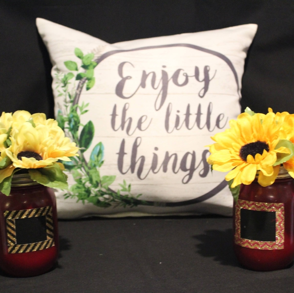 Mason jar flowers.